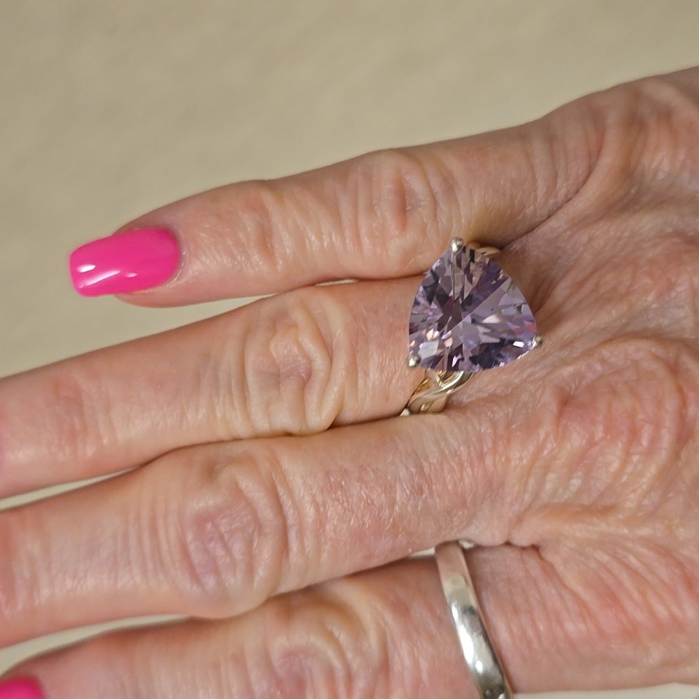 Vintage rare Estate Genuine Rose De France Sterling Silver Ring